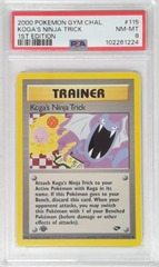 V1765: 2000: Koga's Ninja Trick: 115/132: 1ST Edition: Gym Challenge: PSA: 8: NM-MT: 102261224